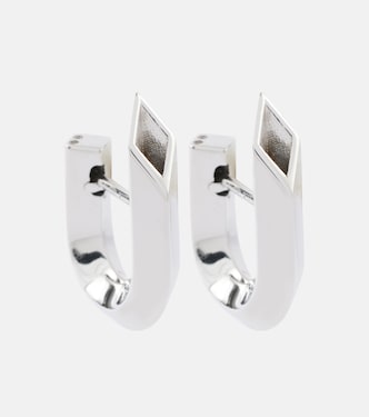 Orecchini a cerchio Hollow Spike in argento sterling | Burberry
