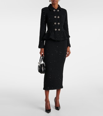 Abito blazer in tweed con paillettes | Self-Portrait