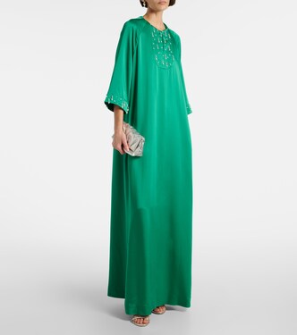 Verzierter Kaftan Arles aus Satin | Emilia Wickstead