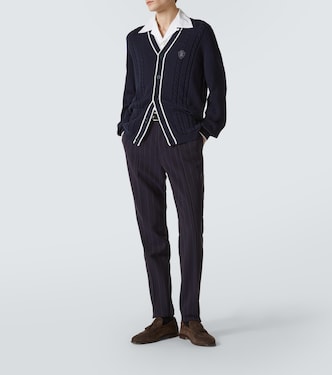 Chalkstripe wool straight pants | Brunello Cucinelli