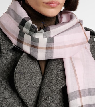 Sciarpa in lana e seta Burberry Check | Burberry