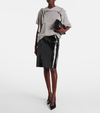 Croc-effect leather miniskirt | Toteme