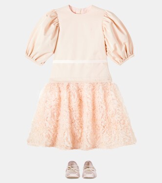 Gabie bow-detail ruffled dress | C'era Una Volta