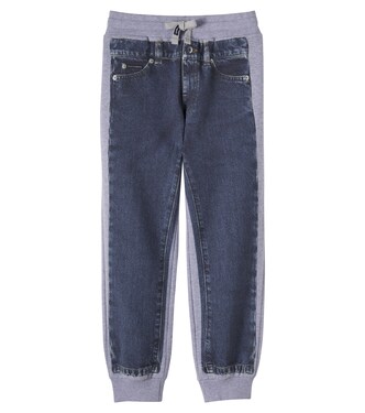 Printed cotton fleece sweatpants | Dolce&Gabbana Kids