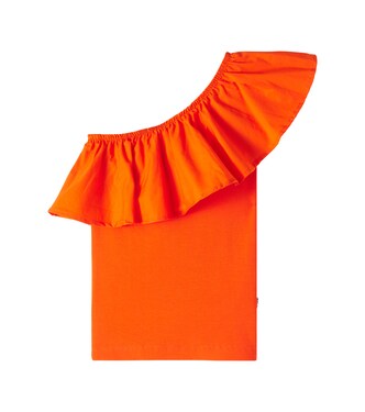 Rebecca ruffled cotton-blend poplin top | Molo