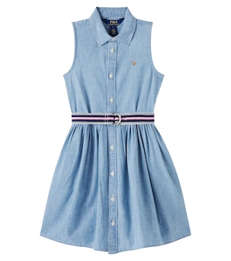 Belted cotton chambray shirt dress | Polo Ralph Lauren Kids