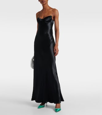 Pumps in raso con cristalli | Miu Miu