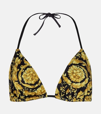 Top bikini con stampa Barocco | Versace