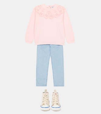 Sweatshirt aus Baumwolle mit Lochspitze | Tartine et Chocolat