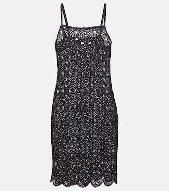Silke cotton-blend crochet minidress | Rotate