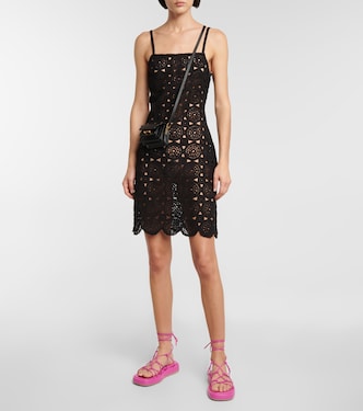 Silke cotton-blend crochet minidress | Rotate