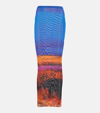 Printed mesh maxi skirt | Louisa Ballou
