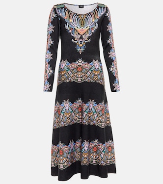 Bedrucktes Midikleid aus Wolle | Etro