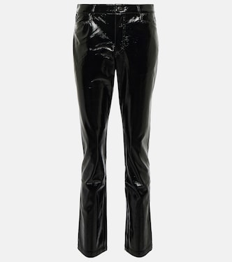 White Label coated high-rise straight pants | Proenza Schouler