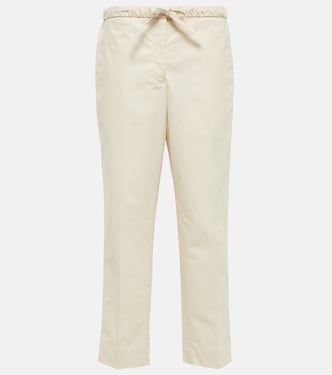 High-rise cotton pants | Jil Sander