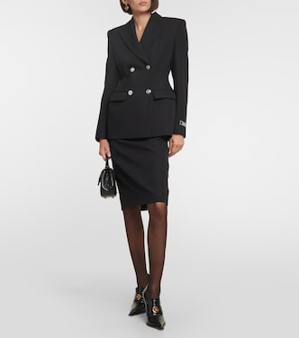 Croc-effect patent leather pumps | Versace