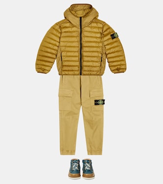 Compass down jacket | Stone Island Junior