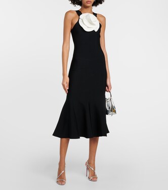 Abito midi con applicazione floreale | Roland Mouret