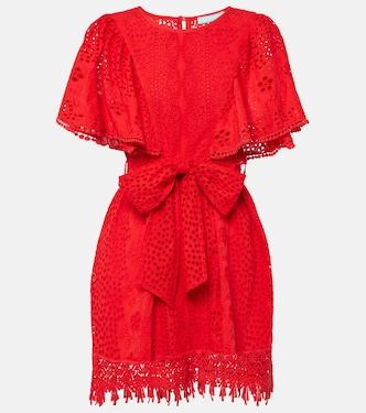 Miniabito Kara in pizzo di cotone sangallo | Melissa Odabash