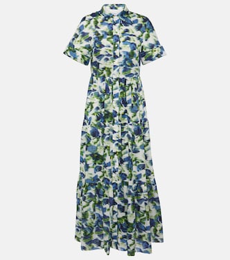 Bedrucktes Maxikleid aus Baumwollpopeline | Erdem