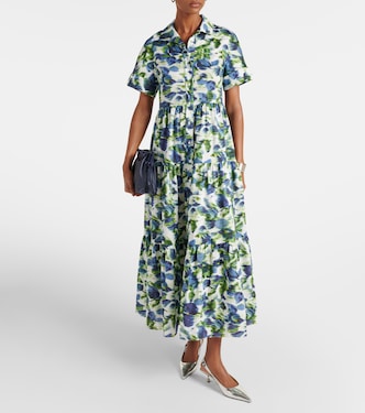 Bedrucktes Maxikleid aus Baumwollpopeline | Erdem