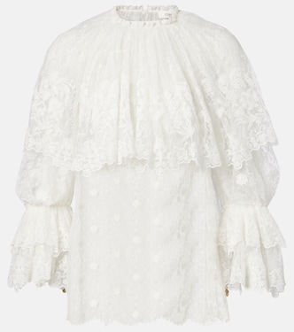 Ruffled lace top | Chloé