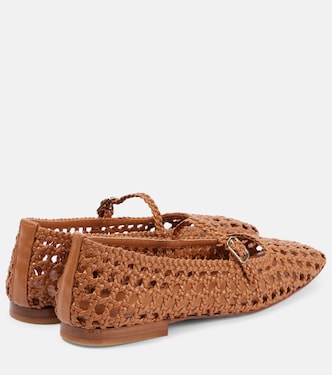 Ballerines Paris en cuir tissé | Souliers Martinez