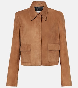Cropped-Jacke Bleeker aus Veloursleder | Nour Hammour