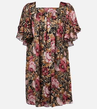 Floral silk chiffon minidress | Chloé