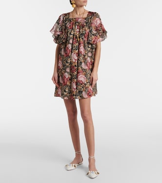Robe en soie à fleurs | Chloé