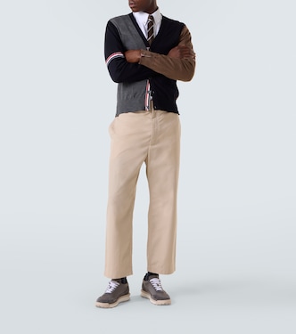 Suede-trimmed sneakers | Thom Browne
