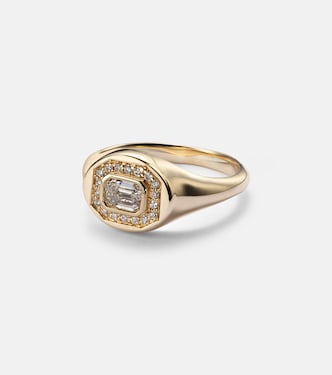Anello per mignolo Essential Splurge in oro 14kt con diamanti | Stone and Strand
