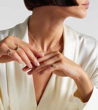 Essential Splurge 14kt gold pinky ring with diamonds | Stone and Strand