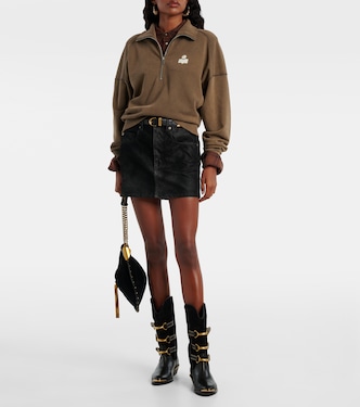 Ross cotton-blend jersey half-zip sweater | Marant Etoile