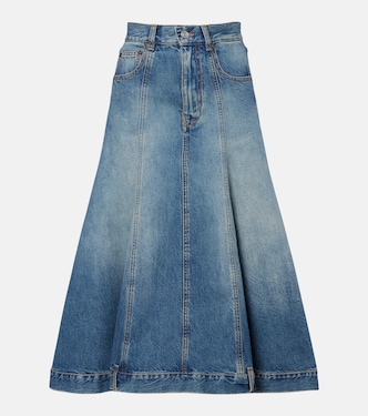 Midirock aus Denim | Victoria Beckham