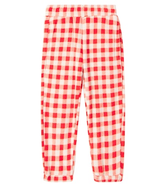 Gingham fleece sweatpants | Mini Rodini