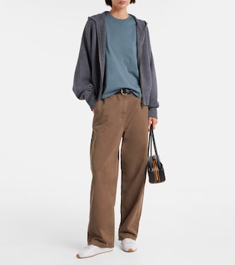 Lilia hooded cashmere zip-up sweater | Lisa Yang