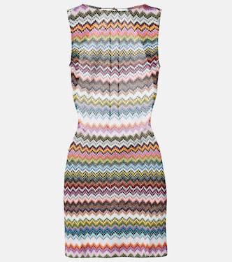 Zig Zag open-back lamé minidress | Missoni