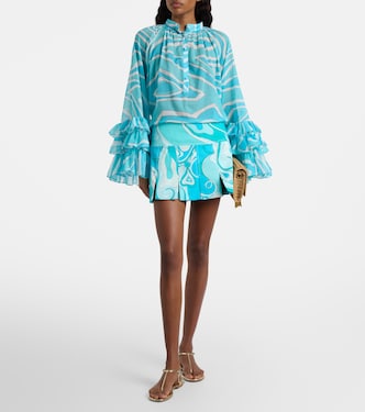 Marmo ruffled cotton blouse | Pucci