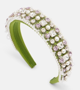 Embellished wool and silk headband | Valentino