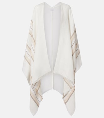 Striped linen, cashmere, and silk scarf | Brunello Cucinelli