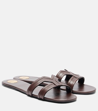 Mabrouka leather sandals | Saint Laurent