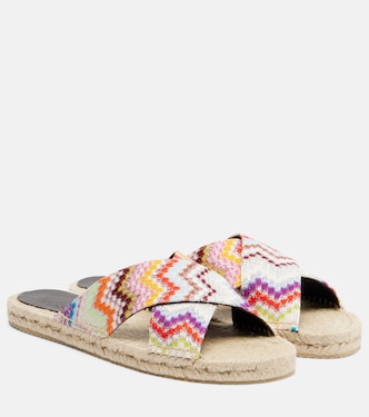 Harlow Zigzag lamé espadrille sandals | Missoni