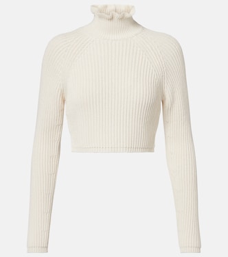 Campo ribbed-knit cropped turtleneck sweater | Max Mara