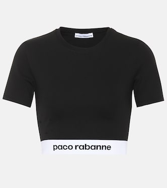 Top cropped in jersey stretch | Rabanne
