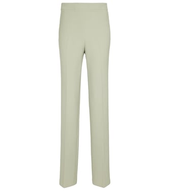 Goldie high-rise straight crêpe pants | Safiyaa