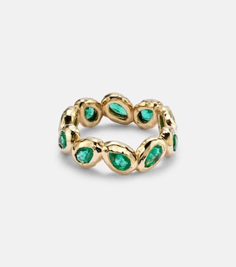 Anello eternity Nesting Gem in oro 18kt con smeraldi | Octavia Elizabeth