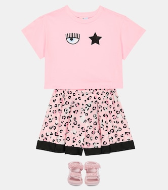 x Chiara Ferragni eye-motif jersey T-shirt | Monnalisa