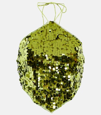 Sequined halterneck crop top | Oséree