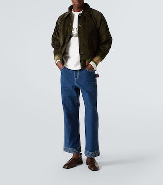 Finish Line patch-appliqué cotton sweatshirt | Bode
